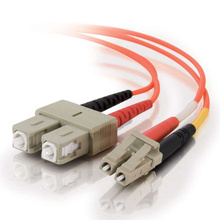 3.3ft (1m) LC-SC 62.5/125 OM1 Duplex Multimode Fiber Optic Cable (TAA Compliant) - Plenum CMP-Rated - Orange