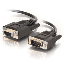 1ft (0.3m) DB9 M/F Serial RS232 Extension Cable - Black