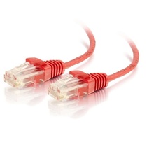 3ft (0.9m) Cat6 Snagless Unshielded (UTP) Slim Ethernet Network Patch Cable - Red
