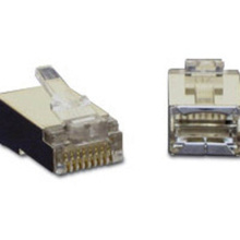RJ45 Shielded Cat5e Modular Plug (with Load Bar) for Round Solid or Stranded Cable Multipack (10-Pack)