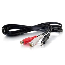 6ft (1.8m) One 3.5mm Stereo Male to Two RCA Stereo Female Y-Cable