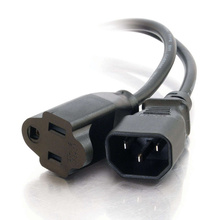 1ft (0.3m) 18 AWG Monitor Power Adapter Cord (IEC320C14 to NEMA 5-15R) (TAA Compliant)