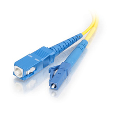 6.6ft (2m) LC-SC 9/125 OS2 Simplex Single-Mode Fiber Optic Cable (TAA Compliant) - Plenum CMP-Rated - Yellow