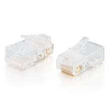 RJ45 Cat5 8x8 Modular Plug for Flat Stranded Cable Multipack (25-Pack)
