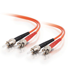 49.2ft (15m) ST-ST 62.5/125 OM1 Duplex Multimode PVC Fiber Optic Cable (TAA Compliant) - Orange