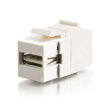 Snap-In USB A/B Female Keystone Insert Module (TAA Compliant) - White