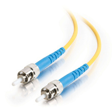6.6ft (2m) ST-ST 9/125 OS2 Simplex Single-Mode Fiber Optic Cable (TAA Compliant) - Plenum CMP-Rated - Yellow
