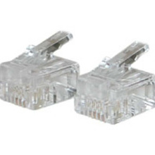 RJ11 6x4 Modular Plug for Round Solid Cable Multipack (50-Pack)