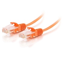 1ft (0.3m) Cat6 Snagless Unshielded (UTP) Slim Ethernet Network Patch Cable - Orange