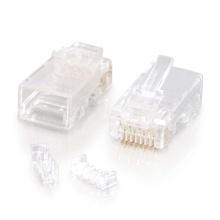 RJ45 Cat5E Modular Plug (with Load Bar) for Round Solid/Stranded Cable Multipack (100-Pack)