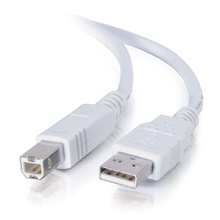 16.4ft (5m) USB 2.0 A/B Cable - White