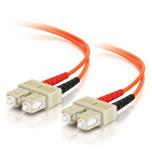 6.6ft (2m) SC-SC 62.5/125 OM1 Duplex Multimode PVC Fiber Optic Cable (TAA Compliant) - Orange