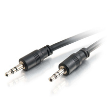 75ft (22.8m) 3.5mm Stereo Audio Cable With Low Profile Connectors M/M - In-Wall CMG-Rated